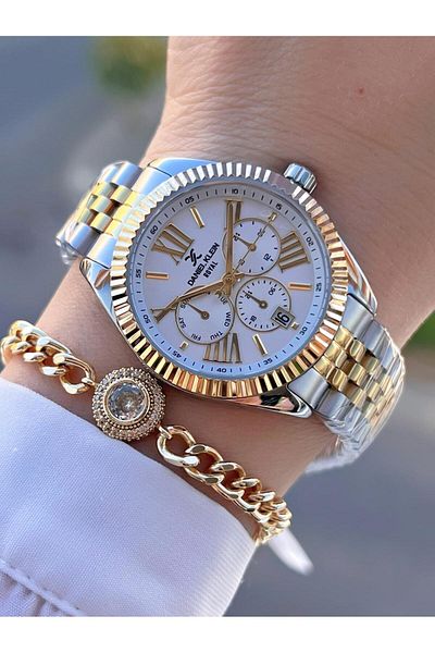Daniel Klein Steel Cord 30 Mt Water Resistant Women Wrist Watch+Bracelet Byn.10877.3