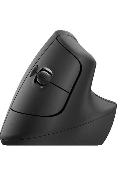 logitech ماوس عمودي مريح بصري بدقة 400-4000 نقطة في البوصة، بلوتوث/لاسلكي (تردد لاسلكي 2.4 جيجاهرتز)، أسود جرافيت