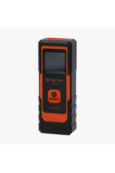 Tactix Compact Laser Distance Measurer Black and Orange