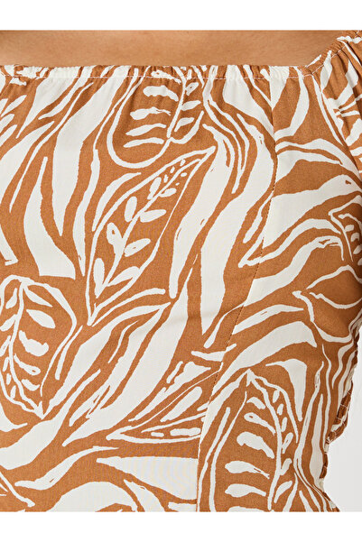 Styli All-Over Print Square Neck Cropped Top and Column Skirt Co-Ords