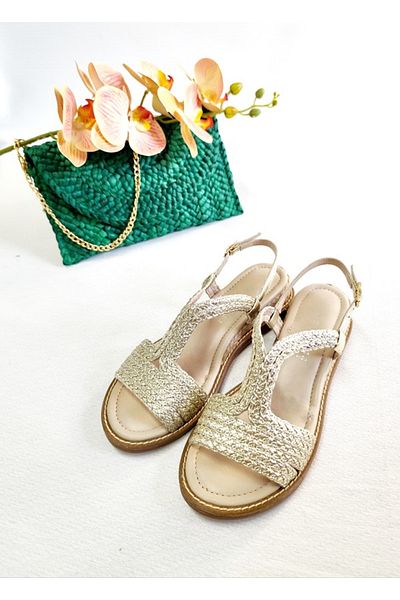 Of&Off Women's Genuine Leather Sandals