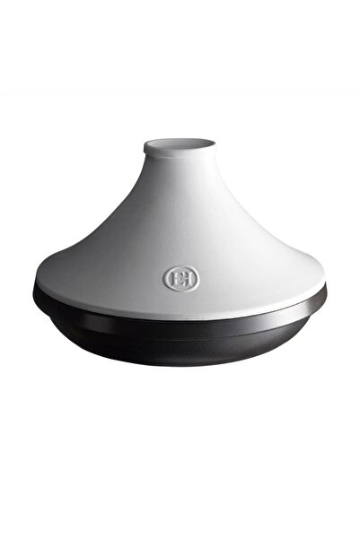 Emile Henry İnduksiyon Uyumlu Tajin 32 cm 4 Lt Slate Beyaz Kapaklı/Slate