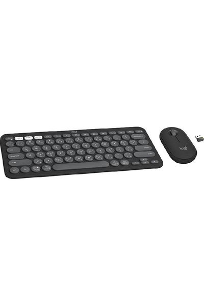 logitech جهاز Pebble 2 MK380s المكتبي (لوحة المفاتيح والفأرة) بلوتوث/لاسلكي (تردد لاسلكي 2.4 جيجاهرتز)