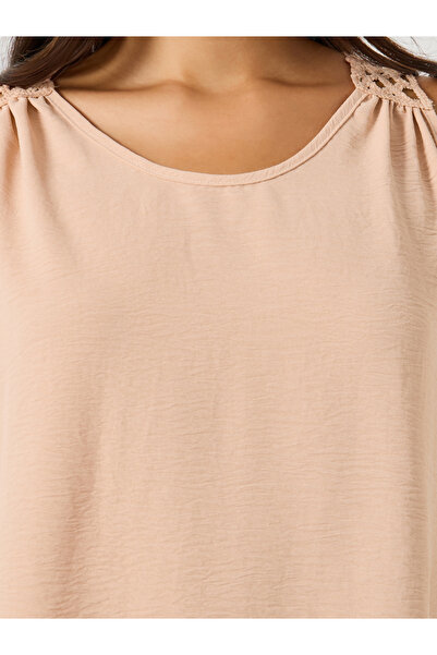 Styli Solid Lace Insert Sleeveless Top and Wide Leg Pants Co-Ords