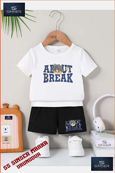 SS SİNSER Kids Unisex “Anime Children Adt Break Written“ Custom Printed Crew ...