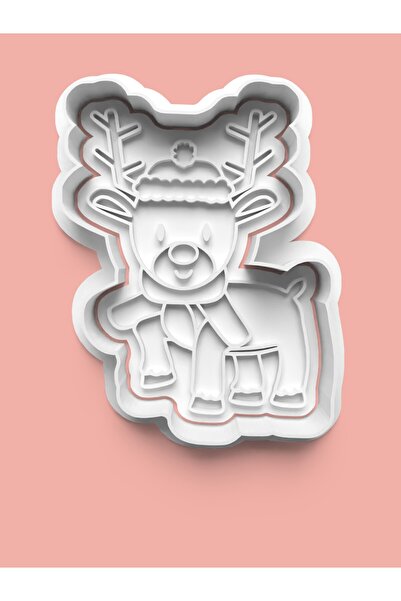 AKTASTORE قالب كوكيز رودولف الغزال الأسود وقالب عجينة السكر 0181-1