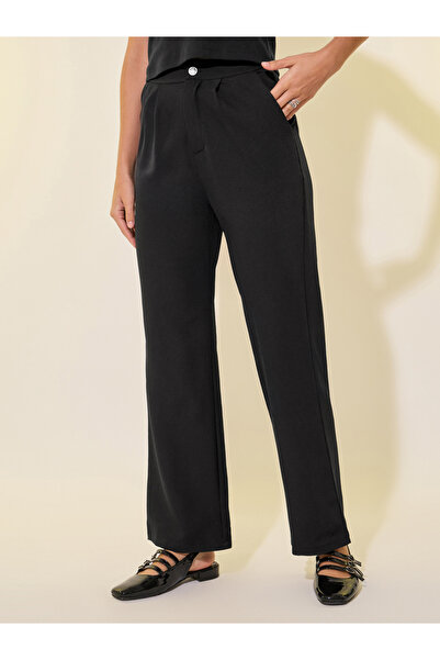Styli Solid Button Front Top and Pants Co-Ords