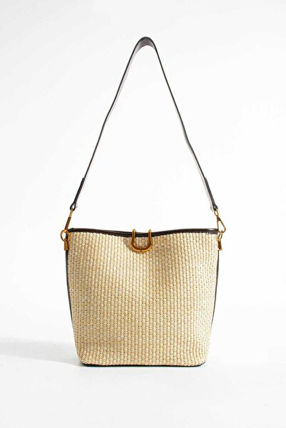 Çanta Trend Moon Straw Women's Hand and Shoulder Bag