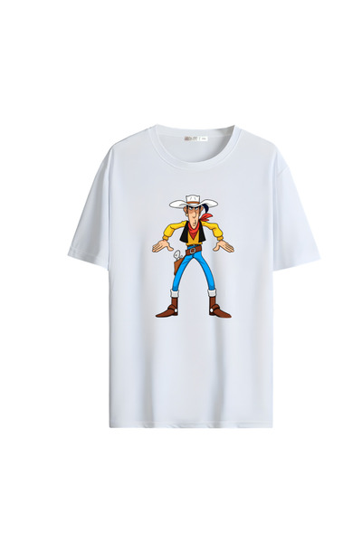 Gölge Store Cartoon Heroes Chest Printed Oversize Unisex T-Shirt