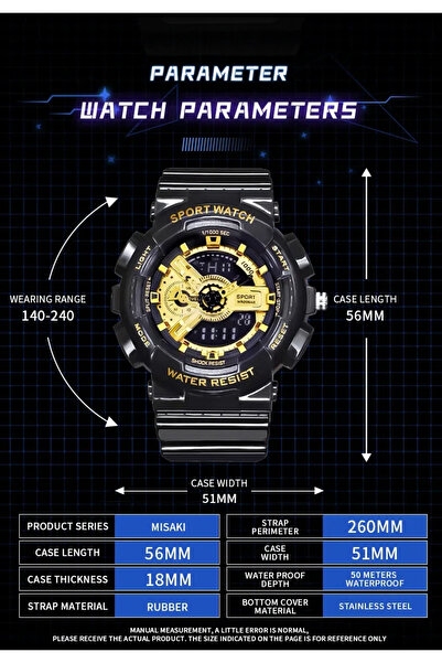 CeymSTecH Sport Whatch Digital Sport Appearance Stylish and Durable Waterproof Led Luminous Unisex Wrist Watch