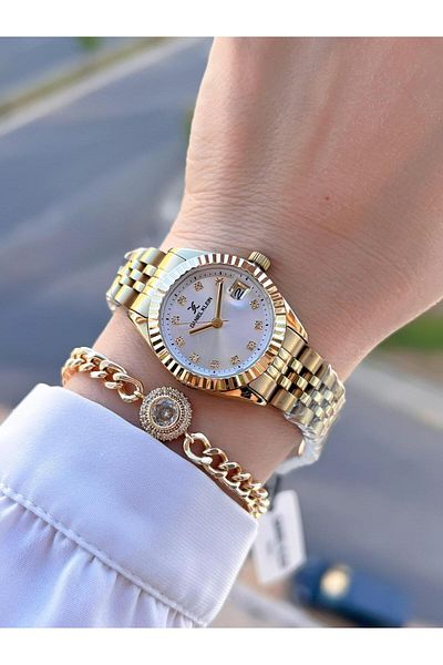 Daniel Klein Steel Cord 30 Mt Water Resistant Women Wrist Watch+Bracelet Byn.13969.5