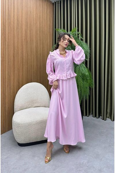 Cardella Premium Quality Tncl (Thin Jean) Fabric Double Suit Hijab Matching Shirt Skirt Double Suit