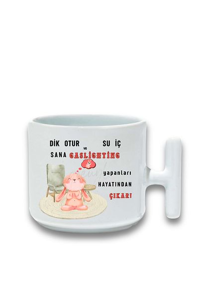 qoeuyl boutique Gaslighting Takes You Out of Life Printed Gift T-Handed Latte Cup Mug
