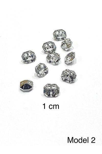 karantuhafiye Blouse Button / Plastic Stone Appearance Button with Hole from the Bottom / 2919 / 10 Pieces / Model 2