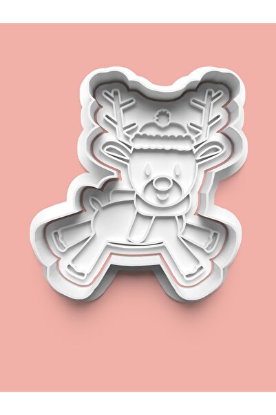 AKTASTORE Reindeer Rudolph Figure Cookie Mold and Fondant Mold 0181-3