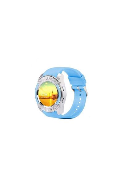 SIKS Ceas inteligent SIKS® cu ecran tactil, cartelă SIM, cameră, funcție Bluetooth, alarmă, notificări, albastru