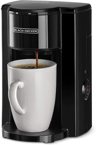 Decker BLACK+DECKER Coffee Maker, 350W, 125ml Water Tank, Compact One-Cup Coffee Machine with Ceramic Mug,