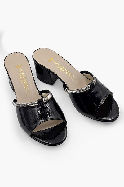 CARLA BELLA Women's Slippers Dowry Evening Dress Stylish Women's Slippers Stone Patent Leather