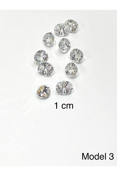 karantuhafiye Blouse Button / Plastic Stone Appearance Button with Hole from the Bottom / 2919 / 10 Pieces / Model 3