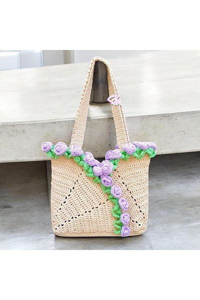 Charme Elegant geantă buchet tricotată manual