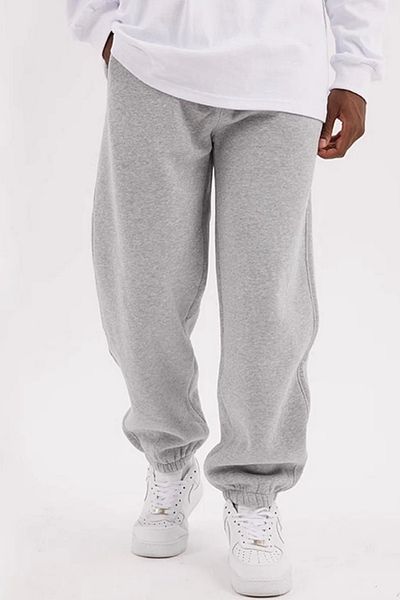 BSBSPOR Black Gray Smoked Men's Women's Loose Fit Sweatpants with Elastic Legs