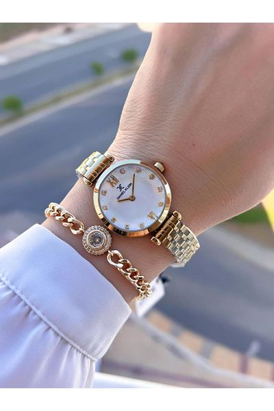 Daniel Klein Steel Cord 30 Mt Water Resistant Women Wrist Watch+Bracelet Byn.14094.2