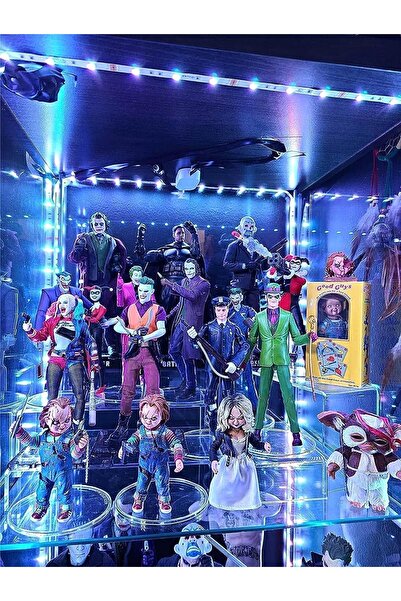 Generic 4Pcs Acrylic Risers, Clear Rectangular Tiered Display Stand, Tabletop Display Riser Shelf