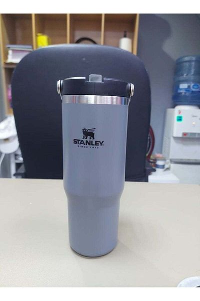 Stanley 30 oz GREY STANLEY IceFlow Stainless Steel Tumbler with Leak-Resistant Flip Straw