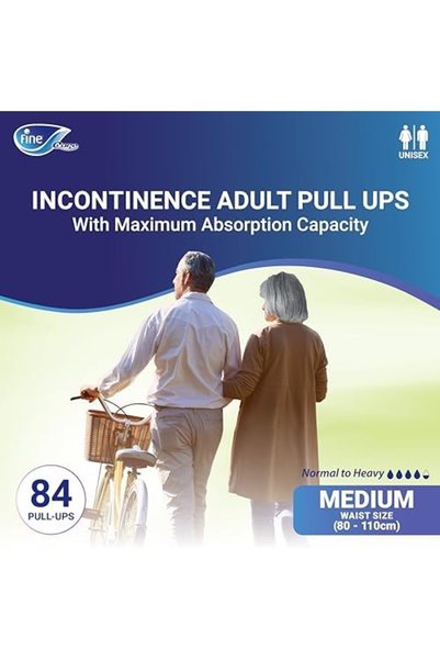Fine Care Adult Protective Underwear for Men and Women, Medium Size, Waist 80 - 110 cm, 14 Pieces x