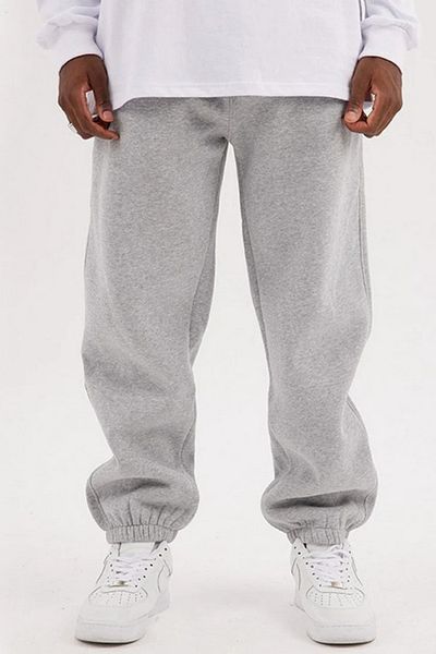 BSBSPOR Black Gray Smoked Men's Women's Loose Fit Sweatpants with Elastic Legs