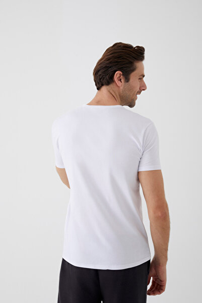 koza iç giyim Men's Cotton V-neck Short Sleeve T-shirt