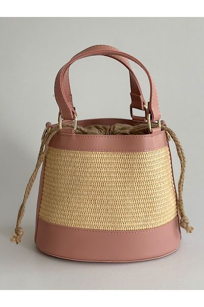 Boutiquehaki Solea Straw Knitted Bucket Bag
