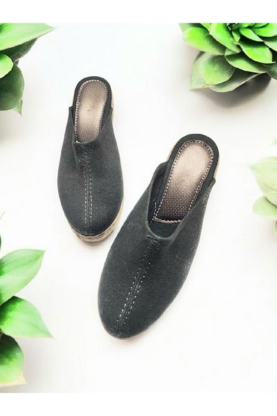 GokceKundura06 Straw slippers