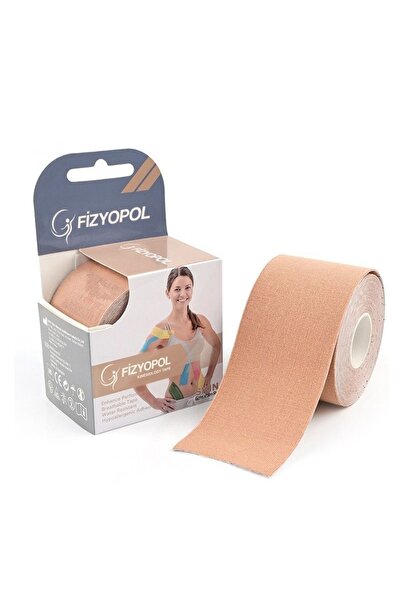 FİZYOPOL New Product Kinesiology Tape 5 Metre X 5 Cm Sporcu Ağrı Bandı Ten Rengi
