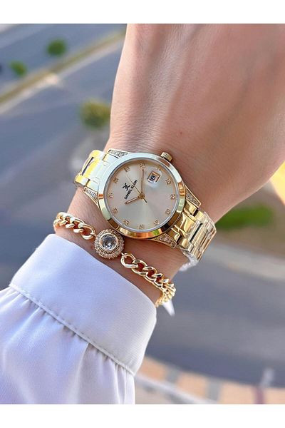 Daniel Klein Steel Cord 30 Mt Water Resistant Women Wrist Watch+Bracelet Byn.13782.8