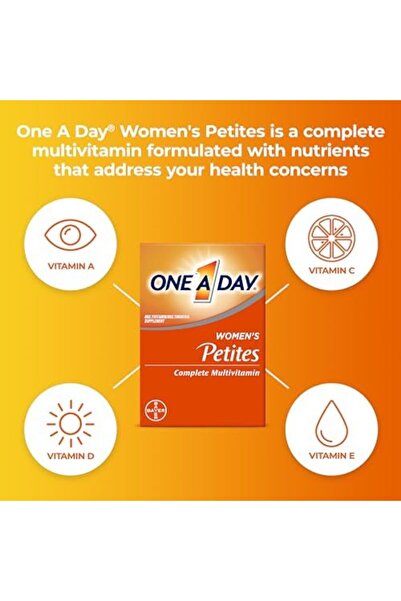 One A Day فيتامينات متعددة One A Day Women’s Petites، مكمل غذائي يحتوي على فيتامينات A وC وD وE والزنك لتعزيز المناعة