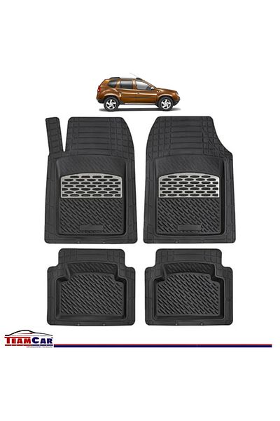 TEAMCAR Covorașe Auto ® Tip Tăviță Compatibile Dacia Duster I (2010–2017) - Silver
