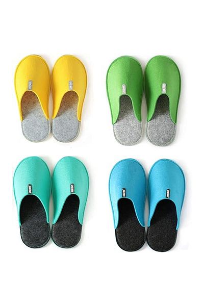 SHOP MALL Lucky Sign 4Pcs Guest Slippers Unisex Σετ 4 ανδρών και γυναικών χειμωνιάτικο ζεστό αντιολισθητικό τσόχα S/M/L/XL