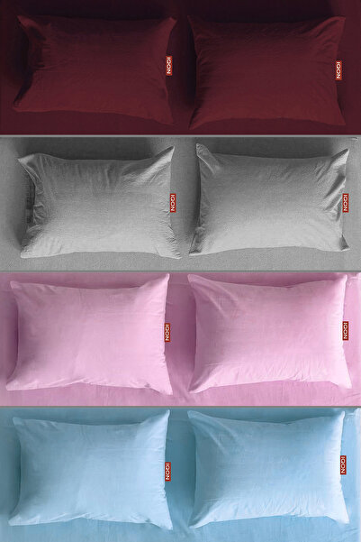 İQON Μαξιλαροθήκη 8 τεμαχίων |   μπορντό |   γκρι |   ροζ |   τιρκουάζ |