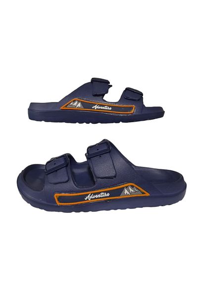 Calx Navy Blue Men's Pool Beach Buckle Slippers