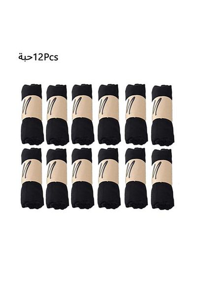 SDD Light summer scarves for work, occasions, home, school, and outings, 12 pieces, black color (full dozen)