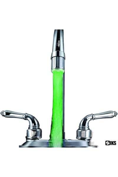 SIKS Faucet Adapter Head With Multicolor Led, Aerator, Automatic Activation, With Filter, Silver