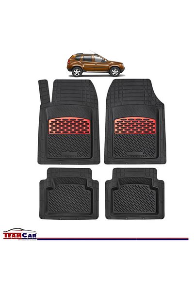 TEAMCAR Covorașe Auto ® Tip Tăviță Compatibile Dacia Duster I (2010–2017) - Red