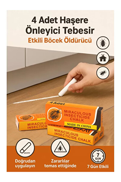 noip 4 Adet Haşere Tebeşiri - Böcek Önleyici Tebeşir - Etkili Hamam Böceği ve...