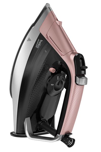 Beko Fier de călcat BEKO SIM8130P, 3000W, 270g/min, 350ml, talpă Soft Glide, negru-roz
