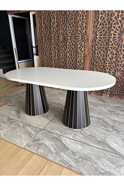 DOĞUKAN HOME Piramit Oval Yemek Masası Mutfak Masası Çalışma Masası Ofis Masası