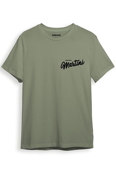 beloved.co Newyork Martini 1971 Cocktail Glass Design Digital Printed 100% Cotton Regular Fit T-Shirt