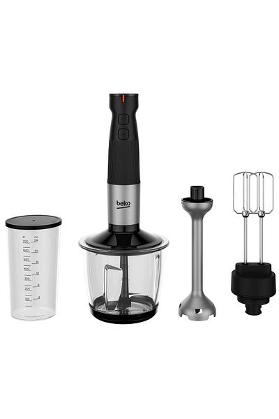 Beko Hba81762bx Vertical Mixer, 1l, 750w, 12 Speed Settings, Silver-black