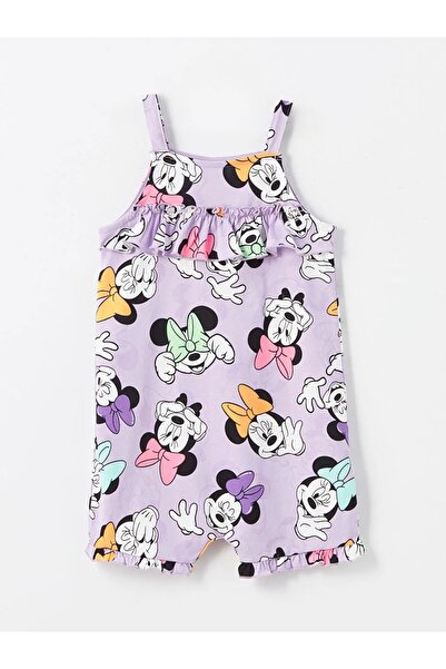 LC Waikiki LCW baby Lila dívčí overal s čtvercovým límcem a potiskem Minnie M...