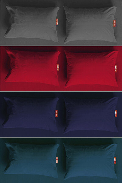 İQON Yastık Kılıfı 8 Adet | antrasit | kırmızı | lacivert | petrol |